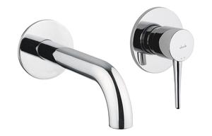 Abode Chao Wall Mounted 2-Hole Bath Mixer - Chrome